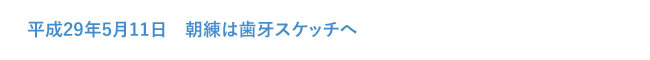 平成29年5月11日　朝練は歯牙スケッチへ